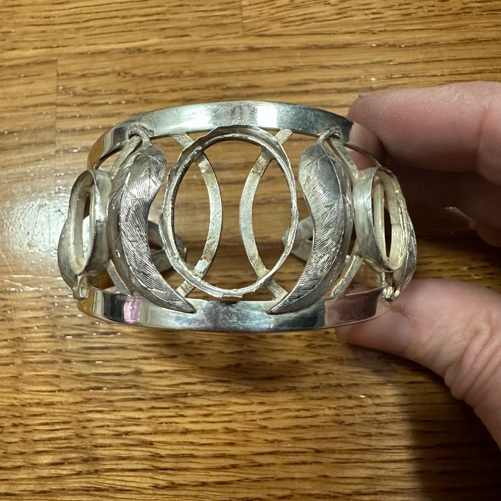 Vintage Silver Plated Cuff Bracelet